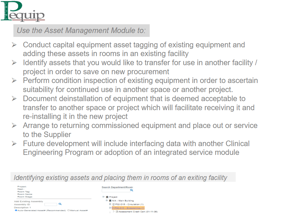 Management of Capital Equipment and Assets on an Estate Level 2